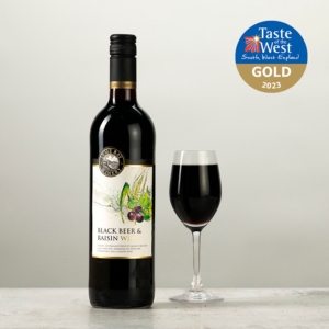 Black Beer and raisin wine with TOTW gold badge