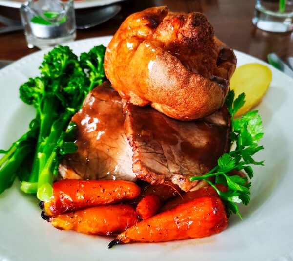 Roast dinner with Yorkshire pudding