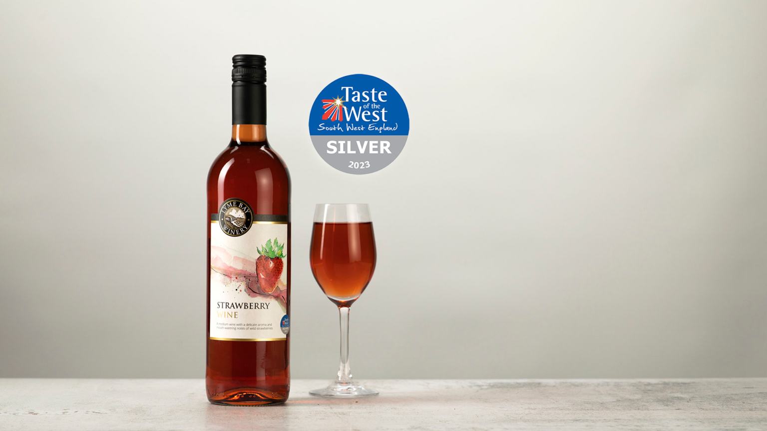 Strawberry wine image with TOTW silver badge