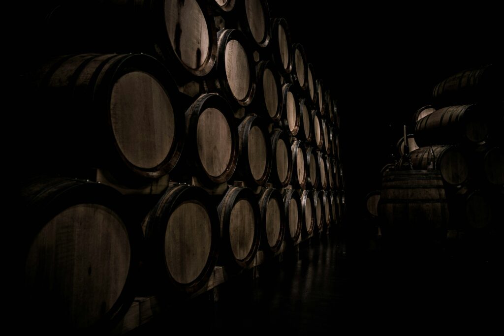 Oak barrels - Lyme Bay Winery