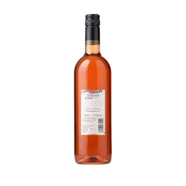 Back of a summer berry wine