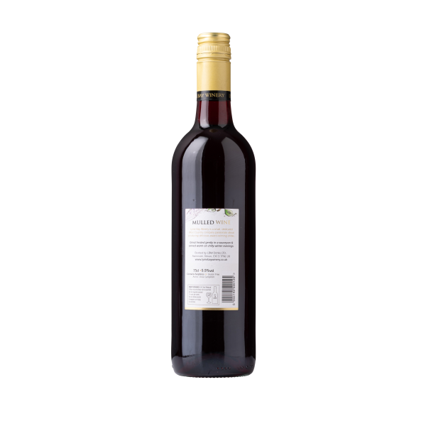 Back of a mulled wine bottle