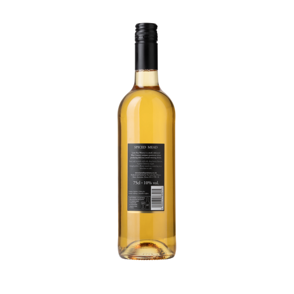Back of a bottle of Spiced Mead