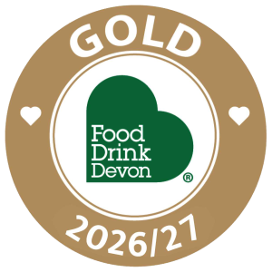 Food Drink Devon Gold Award 2026/27 logo.